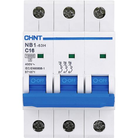 Chint 179868 NB1L Leitungsschutzschalter 3polig 16 A (1/3)
