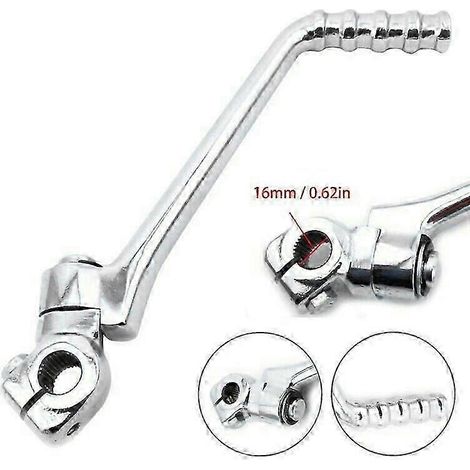 Pedal de arranque de motocicleta para KE /KLX/KX/KDX//125/175/200 16mm plateado SZRH (1/4)
