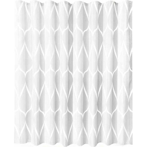 Rideau de douche à motifs géométriques avec anneaux, imperméable, résistant à la moisissure, en polyester épais, convient aux baignoires et salles de douche - 180180 cm (gris)
