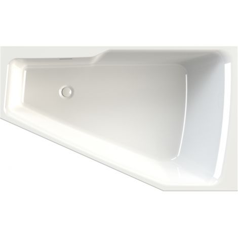 Grande baignoire d'angle acrylique RIHO RETHINK SPACE L 180x110 cm-Blanc-Gauche-Blanc-110 --