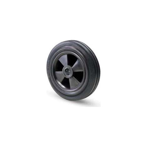 RUOTE INDUSTRIALI SEMPLICI FLANGIA TERMOPLASTICA IN GOMMA 112B  ø mm.100x30  foro ø mm.12 port. Kg.70    AVO