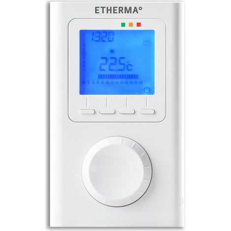 Etherma ET-14A Funkthermostat Weiß mit LCD-Bildschirm