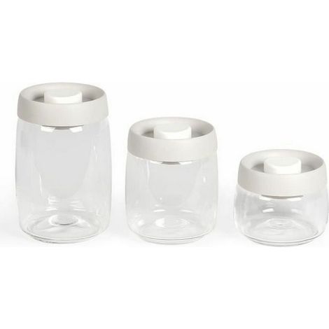 Livoo Vakuumglasbehälter-Set transparent 3 Teile (1/3)