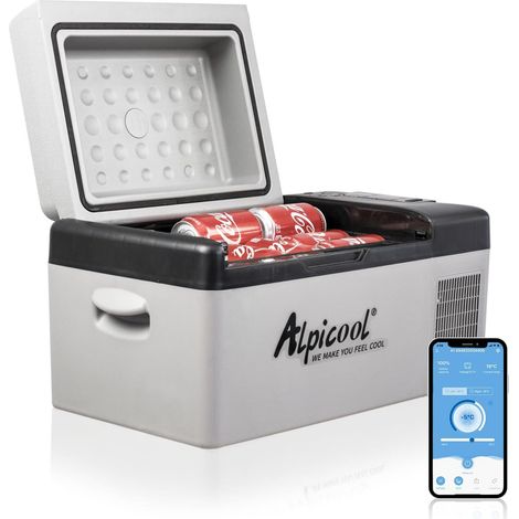 20L Car Fridge Portable Mini Fridge 12/24V Electric Fridge Capacity Freezer -20°C for Home, Car, Camping (1/5)
