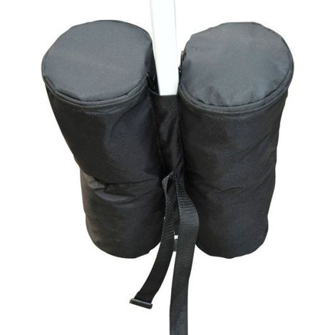 Ensemble de 4 supports pour pavillons pliables et tentes de réception, robustes et noirs (1/5)