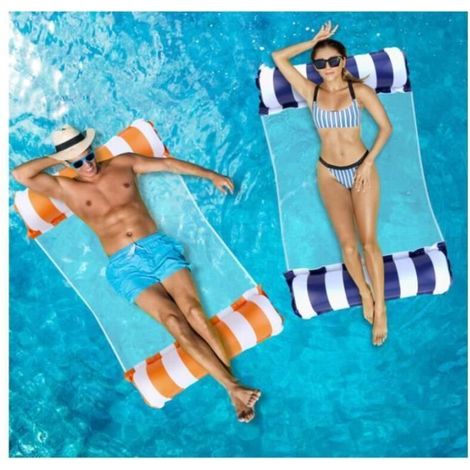 Matelas Piscine Gonflable - Piscine Adulte 2 pcs - Confortable et Durable - Blanc (1/4)