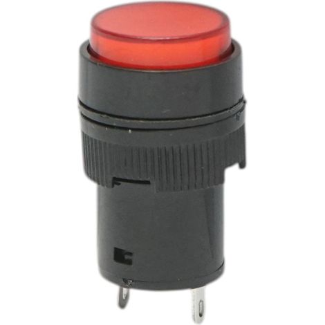 Indicatore di segnale industriale LED rosso 220V Ø 16mm Breckner Germany (1/4)