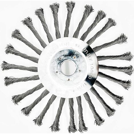 Brush Cutter Head 254 x 25.4 mm Steel Wire Brush Cutter Universal Weeding 10 Inch for Lawn Tools Garden Moss and Rust Removal
