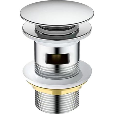 Bouchon de vidange d'évier, bouchon de vidange à boutonpoussoir, bonde de taille universelle avec trous, antirouille, durable, facile à nettoyer, convient à divers éviers (1/5)