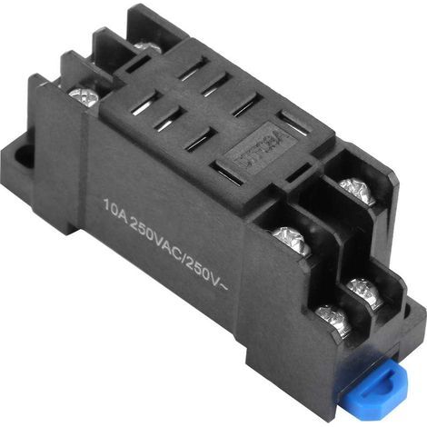 8-poliger Relaissockel – DIN-Schienen-Montagehalterung – für JQX-13F / LY2N-J / HH62P Relais – Schraubklemmen (1/5)