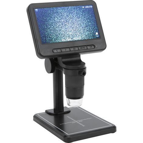 Microscope USB avec écran HD 1080p de 5 pouces et 8 sources de lumière réglables (VGA/720p/1080FHD) pour l'inspection de maintenance (1/5)