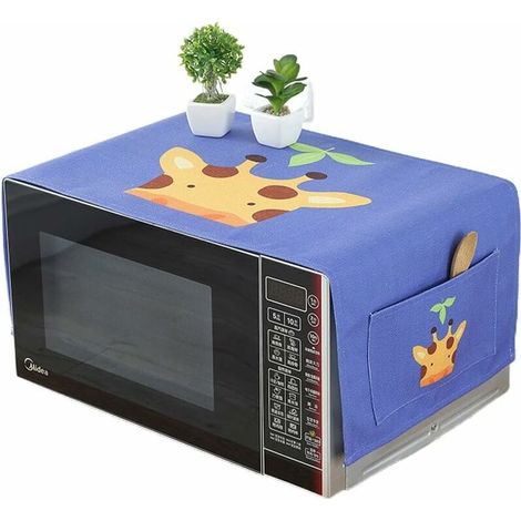 DEESSE SHOP - Housse anti-poussière pour four à micro-ondes, housse anti-poussière pour cuisine et four ménager, housse anti-poussière avec sac de rangement latéral, 3595cm, violet (1/4)