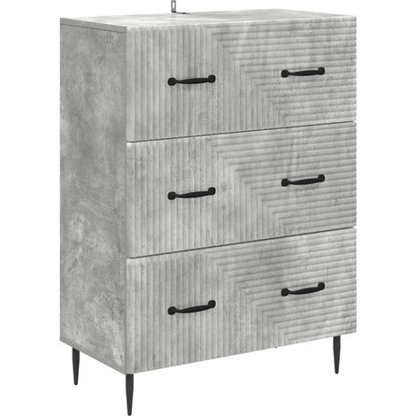 Mobile con Cassetti Grigio Cemento 66 x 34,5 x 89,5 cm vidaXL