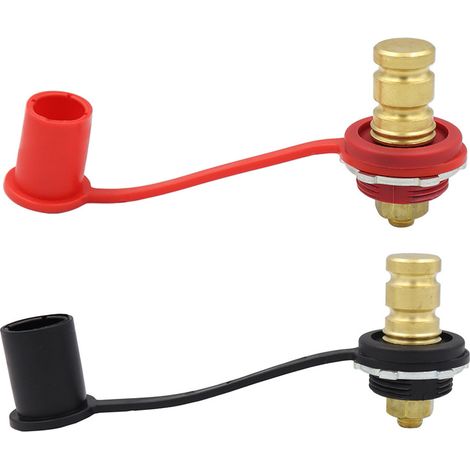 Fernladestation für Wohnmobile und Yachten, 20-mm-Bolzen-Überbrückungsklemmen, Batterieladegerät-Anschlussklemmen, Zubehör - [Passend] rote und schwarze Anschlussklemmen - (1/4)
