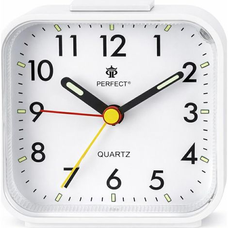 Reloj despertador de cuarzo PT157 blanco perfecto