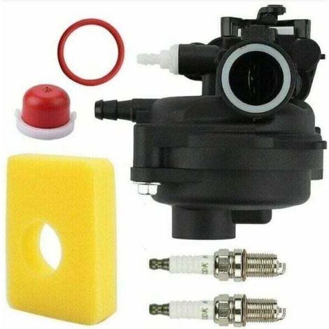 Kit Carburateur pour Briggs & Stratton 593261 595656 591979 591160, XU, Pour Moteur de Tondeuse à Gazon 300E 450E 500E 550EX 500 125cc 140cc, 08P502 8P502 02 00000 9P602 9P602 - KZQ