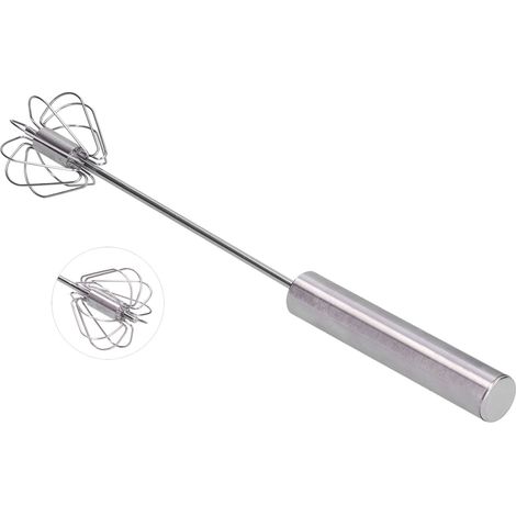 Batteur à œufs semi-automatique en acier inoxydable de 35 cm, outil de cuisine pour la maison (1/5)