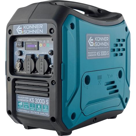 Könner & Söhnen KS 3000i S Generatore inverter in carcassa fonoassorbente – potenza 3,3 kW, 22,5 kg, Eco-Mode, onda sinusoidale pura, ideale per campeggio, emergenza casa e eventi all'aperto (1/5)