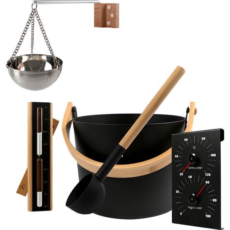 Home Deluxe Accessori per sauna LUVIA Nero