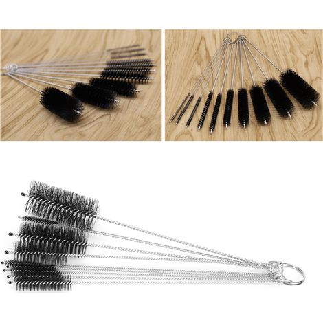10 Brosses de Nettoyage pour Machine à Café en Acier Inoxydable et Nylon (1/5)