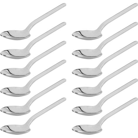 12 dicke Kaffeelöffel aus hochglanzpoliertem Edelstahl 316, Dessertlöffel-Set, Geschenk J13421/04 (1/5)