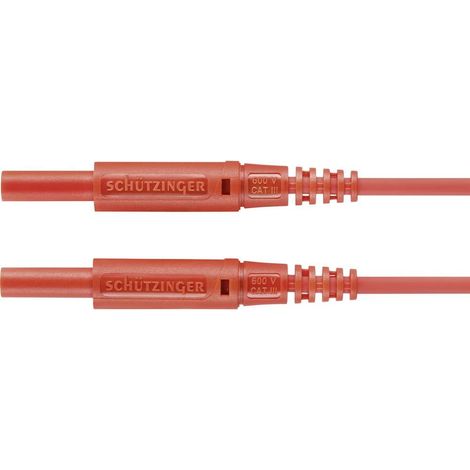 Schützinger Cavo di misura Spina 2 mm Spina 2 mm 75.00 cm Rosso 1 pz. (1/2)