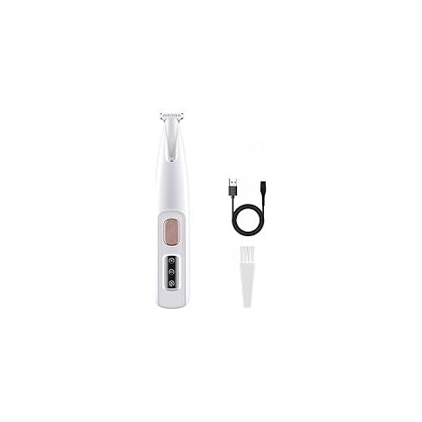 Taglia zampe per cani, tagliacapelli per gatti con luce LED, tagliacapelli senza fili impermeabile IPX5 per cani, gatti, zampe, occhi, orecchie, viso, corpo (1/5)