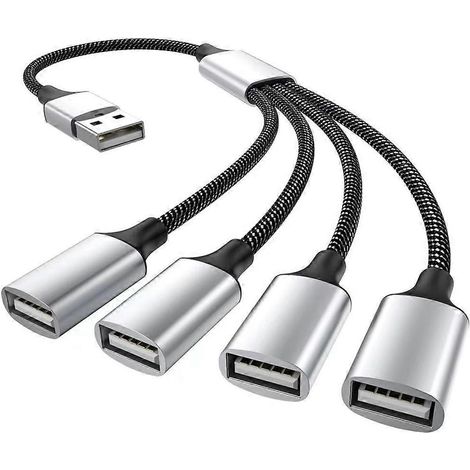 Câble séparateur USB, 1 mâle vers 2/3 femelles, adaptateur USB-C et USB-A, rallonge de connexion (1/4)