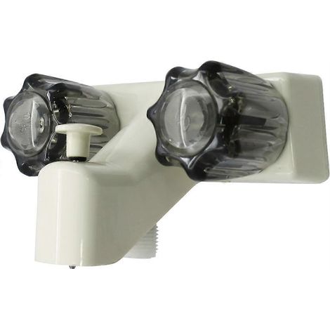Robinet de baignoire et de douche pour mobil-home et camping-car, double poignée, entraxe de 10 cm, accessoires pour caravanes et camping-cars (1/5)