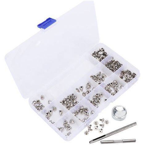 Nieten aus Zinklegierung, 7er-Packung (9 mm), für DIY-Lederarbeiten, Armbänder, Hundehalsbänder, Taschen, Kleidung und Schuhe (1/5)