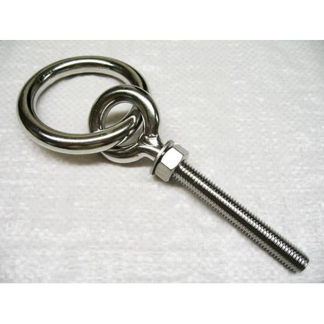 8MM Stainless Steel Eyebolt With Ring - Eye Bolt Ringbolt Long Shank Yacht Boat Marine (1/2)