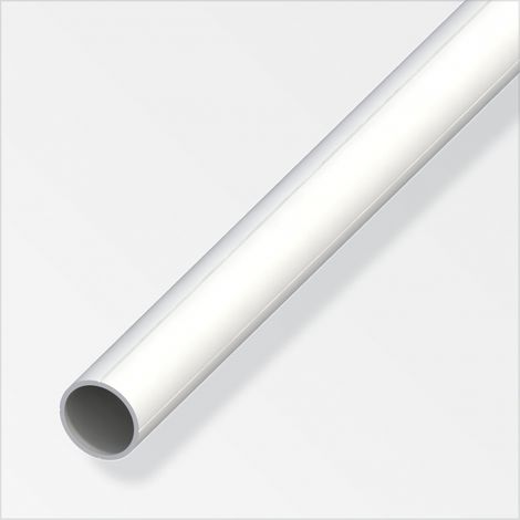 ALFER - 1mt - PROFILO TUBOLARE TONDO CONSCALANATURE UNICHE IN PLASTICA RESISTENTE - 11,5X1,5MM - COLORE BIANCO