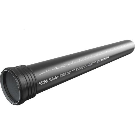 TUBO 1 BICCHIERE AD INNESTO IN PP CON GUARNIZIONE SERIE SITECH+ INSONORIZZATA - ø110 MT 1 - WAV