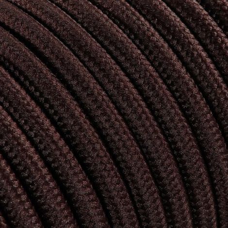 Fil Électrique Tissu Marron 2x0,75mm² - Câble Électrique Textile de Qualité