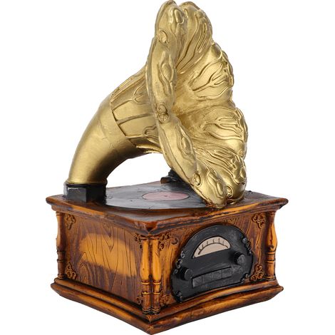 Tirelire Ancienne en Forme de Gramophone - Idée Cadeau Déco Rétro pour Salon (1/4)