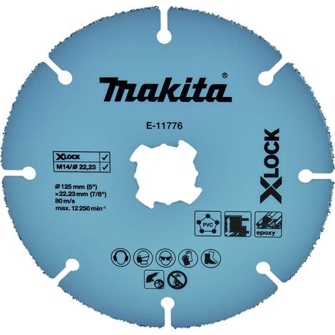 Makita Trennscheibe 125mm Uni.X-Lock E-11776 Disco di taglio dritto 125 mm 1 pz. Cartongesso, PVC, Fibrocemento, Plasti