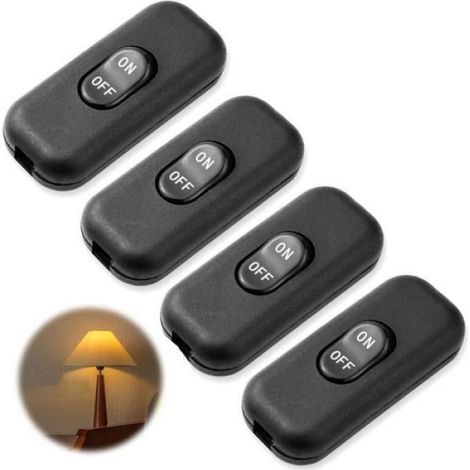 Lot de 4 Interrupteur Bipolaire, 6A 250V Interrupteur Lampe de Chevet BLANCHISSEUR DE DENTS (1/4)