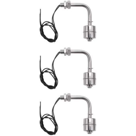 Interrupteur flottant à angle droit en acier inoxydable pour niveau d'eau liquide 3X pour aquarium (1/4)