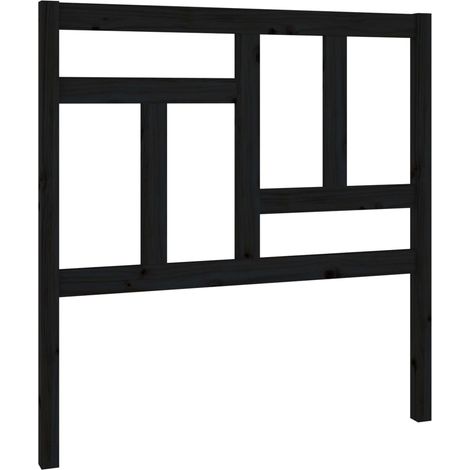 Maison Exclusive - Kopfteil Schwarz 95,5x4x100 cm Massivholz Kief