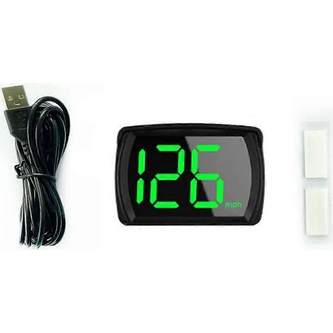 Affichage tête haute (HUD) pour voiture, compteur de vitesse numérique GPS en MPH avec grand écran LED (sans adaptateur secteur, MPH) (1/5)