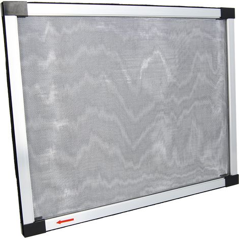 Ausziehbares Moskitonetz mit Aluminiumrahmen 50 x 75/142 cm.