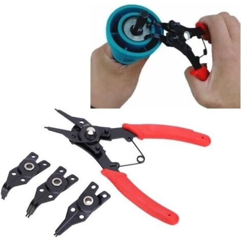 Pince à anneau élastique Multifonction 4 en 1 - Acier à haute teneur en carbone - 150 mm (1/4)