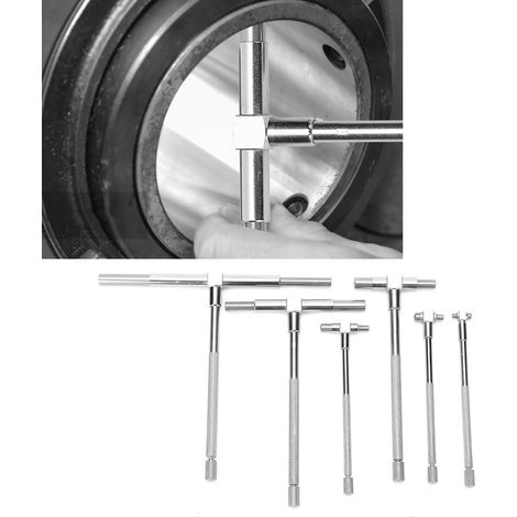 6 pièces Jauge de Diamètre Intérieur Réglable en Forme de T pour Mesures Rapides de Trous