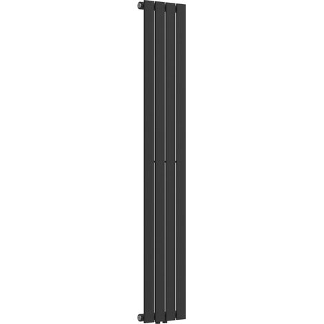 Radiatore a pannello piatto 540 watt acciaio 160 x 30 cm nero 030010453
