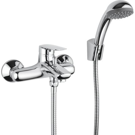 Miscelatore vasca con supporto doccia in ottone colore cromo Piralla Lago 0LG00002A22 Cromo (1/4)