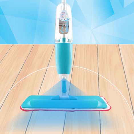 Pico Spray Balai Vaporisation Serpillère en Microfibre Multifonction Mop Spray Pliable Plastique (Bleu)