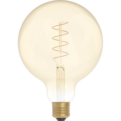 Ampoule Dorée LED Carbon Line avec filament en spirale Globe G125 4W 250Lm E27 1800K Dimmable - C07 (1/7)