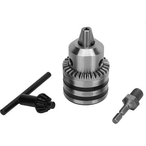 Mandrin de perceuse à clé légère 3,0-16 mm 1/2-20UNF + tige adaptateur à tête hexagonale 1/4 (1/5)