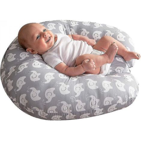 Babywippe, graues Elefantenmuster (1/4)