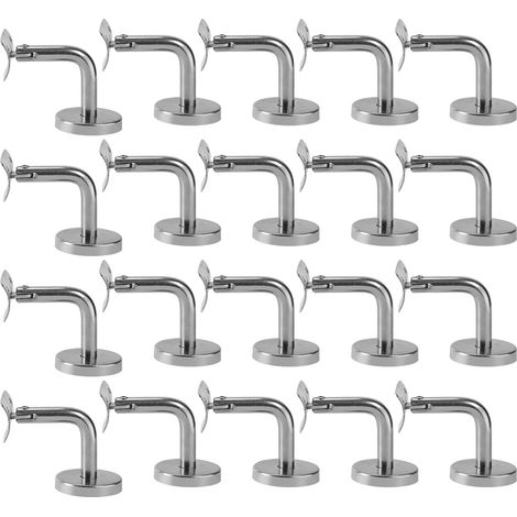 Wolketon Handlaufhalter Set 20 Stück Edelstahl Handlaufträger Geländer gewölbte Auflage Stütze